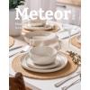 imageFamiware Milkyway Plates and Bowls Set 18 Pieces Dinnerware Sets Dishes Set for 6 Cinnamon BrownCreamy White