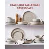 imageFamiware Milkyway Plates and Bowls Set 18 Pieces Dinnerware Sets Dishes Set for 6 Cinnamon BrownMatcha Green