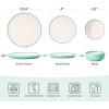 imageFamiware Nature Plates and Bowls Set 18 Pieces Dinnerware Sets Dishware Sets Dishes Set for 6 Microwave and Dishwasher Safe Midnight BlueGreen and Beige