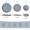 imageFamiware Nature Plates and Bowls Set 18 Pieces Dinnerware Sets Dishware Sets Dishes Set for 6 Microwave and Dishwasher Safe Midnight BlueLight Blue