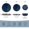 imageFamiware Nature Plates and Bowls Set 18 Pieces Dinnerware Sets Dishware Sets Dishes Set for 6 Microwave and Dishwasher Safe Midnight BlueMidnight Blue