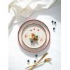imageFamiware Nature Plates and Bowls Set 18 Pieces Dinnerware Sets Dishware Sets Dishes Set for 6 Microwave and Dishwasher Safe Midnight BlueRed and Beige