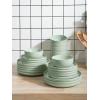 imageFamiware Nature Plates and Bowls Set 18 Pieces Dinnerware Sets Dishware Sets Dishes Set for 6 Microwave and Dishwasher Safe Midnight BlueSpeckled Light Green