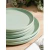 imageFamiware Nature Plates and Bowls Set 18 Pieces Dinnerware Sets Dishware Sets Dishes Set for 6 Microwave and Dishwasher Safe Midnight BlueSpeckled Light Green