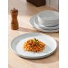 imageFamiware Nature Plates and Bowls Set 18 Pieces Dinnerware Sets Dishware Sets Dishes Set for 6 Microwave and Dishwasher Safe Midnight BlueSpeckled White