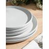 imageFamiware Nature Plates and Bowls Set 18 Pieces Dinnerware Sets Dishware Sets Dishes Set for 6 Microwave and Dishwasher Safe Midnight BlueSpeckled White