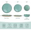 imageFamiware Nature Plates and Bowls Set 18 Pieces Dinnerware Sets Dishware Sets Dishes Set for 6 Microwave and Dishwasher Safe Midnight BlueVerdure
