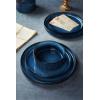 imageFamiware Star Dinnerware Set Plates and Bowls Sets for 8 24pcs Ribbed Stoneware Dishes  Chip ampamp Scratch Resistant Microwave ampamp Dishwasher Safe Tableware Vanilla WhiteNebulas Blue