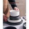 imageFamiware Star Dinnerware Set Plates and Bowls Sets for 8 24pcs Ribbed Stoneware Dishes  Chip ampamp Scratch Resistant Microwave ampamp Dishwasher Safe Tableware Vanilla WhiteMatte White  Matte Dark Charcoal