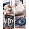 imageFamiware Star Dinnerware Set Plates and Bowls Sets for 8 24pcs Ribbed Stoneware Dishes  Chip ampamp Scratch Resistant Microwave ampamp Dishwasher Safe Tableware Vanilla WhiteMatte White