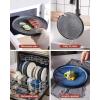 imageFamiware Star Dinnerware Set Plates and Bowls Sets for 8 24pcs Ribbed Stoneware Dishes  Chip ampamp Scratch Resistant Microwave ampamp Dishwasher Safe Tableware Vanilla WhiteMatte Dark Charcoal