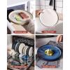 imageFamiware Star Dinnerware Set Plates and Bowls Sets for 8 24pcs Ribbed Stoneware Dishes  Chip ampamp Scratch Resistant Microwave ampamp Dishwasher Safe Tableware Vanilla WhiteCappuccino White