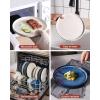 imageFamiware Star Dinnerware Set Plates and Bowls Sets for 8 24pcs Ribbed Stoneware Dishes  Chip ampamp Scratch Resistant Microwave ampamp Dishwasher Safe Tableware Vanilla WhiteMatte White  Matte Dark Charcoal