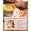 imageFamiware Star Dinnerware Set Plates and Bowls Sets for 8 24pcs Ribbed Stoneware Dishes  Chip ampamp Scratch Resistant Microwave ampamp Dishwasher Safe Tableware Vanilla WhiteVanilla White