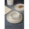 imageFamiware Star Dinnerware Set Plates and Bowls Sets for 8 24pcs Ribbed Stoneware Dishes  Chip ampamp Scratch Resistant Microwave ampamp Dishwasher Safe Tableware Vanilla WhiteMatte White