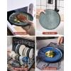 imageFamiware Star Dinnerware Set Plates and Bowls Sets for 8 24pcs Ribbed Stoneware Dishes  Chip ampamp Scratch Resistant Microwave ampamp Dishwasher Safe Tableware Vanilla WhiteDeep Forest