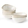 imagefamiware Cereal Bowls Set of 6 Ocean Square 6quot Soup Bowls 23oz Rice Serving Bowl Oatmeal Bowls Kitchen Bowl Set Microwave and Dishwasher Safe Scratch Resistant Vanilla WhiteCappuccino White
