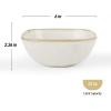 imagefamiware Cereal Bowls Set of 6 Ocean Square 6quot Soup Bowls 23oz Rice Serving Bowl Oatmeal Bowls Kitchen Bowl Set Microwave and Dishwasher Safe Scratch Resistant Vanilla WhiteCappuccino White