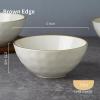 imagefamiware Cereal Bowls Set of 6 Ocean Square 6quot Soup Bowls 23oz Rice Serving Bowl Oatmeal Bowls Kitchen Bowl Set Microwave and Dishwasher Safe Scratch Resistant Vanilla WhiteVanilla White