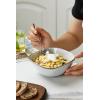 imagefamiware Cereal Bowls Set of 6 Ocean Square 6quot Soup Bowls 23oz Rice Serving Bowl Oatmeal Bowls Kitchen Bowl Set Microwave and Dishwasher Safe Scratch Resistant Vanilla WhiteGray