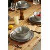 imagefamiware Cereal Bowls Set of 6 Ocean Square 6quot Soup Bowls 23oz Rice Serving Bowl Oatmeal Bowls Kitchen Bowl Set Microwave and Dishwasher Safe Scratch Resistant Vanilla WhiteGray