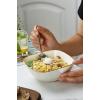 imagefamiware Cereal Bowls Set of 6 Ocean Square 6quot Soup Bowls 23oz Rice Serving Bowl Oatmeal Bowls Kitchen Bowl Set Microwave and Dishwasher Safe Scratch Resistant Vanilla WhiteVanilla White