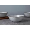 imagefamiware Cereal Bowls Set of 6 Ocean Square 6quot Soup Bowls 23oz Rice Serving Bowl Oatmeal Bowls Kitchen Bowl Set Microwave and Dishwasher Safe Scratch Resistant Vanilla WhiteGray
