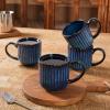 imagefamiware Coffee Mug Set for 4 Star 12 oz Catering Mugs Cup Set with Handle for Coffee Tea Cocoa Milk  Ceramic Stoneware Drinkware Set Cappuccino WhiteStarlightNebulas Blue