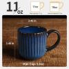 imagefamiware Coffee Mug Set for 4 Star 12 oz Catering Mugs Cup Set with Handle for Coffee Tea Cocoa Milk  Ceramic Stoneware Drinkware Set Cappuccino WhiteStarlightNebulas Blue