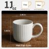 imagefamiware Coffee Mug Set for 4 Star 12 oz Catering Mugs Cup Set with Handle for Coffee Tea Cocoa Milk  Ceramic Stoneware Drinkware Set Cappuccino WhiteStarlightMatte White