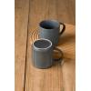 imagefamiware Coffee Mug Set for 4 Star 12 oz Catering Mugs Cup Set with Handle for Coffee Tea Cocoa Milk  Ceramic Stoneware Drinkware Set Cappuccino WhiteStarMatte Dark Charcoal
