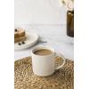 imagefamiware Coffee Mug Set for 4 Star 12 oz Catering Mugs Cup Set with Handle for Coffee Tea Cocoa Milk  Ceramic Stoneware Drinkware Set Cappuccino WhiteStarMatte White