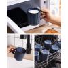 imagefamiware Coffee Mug Set for 4 Star 12 oz Catering Mugs Cup Set with Handle for Coffee Tea Cocoa Milk  Ceramic Stoneware Drinkware Set Cappuccino WhiteStarNebulas Blue