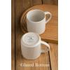imagefamiware Coffee Mug Set for 4 Star 12 oz Catering Mugs Cup Set with Handle for Coffee Tea Cocoa Milk  Ceramic Stoneware Drinkware Set Cappuccino WhiteStarMatte White