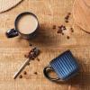 imagefamiware Coffee Mug Set for 4 Star 12 oz Catering Mugs Cup Set with Handle for Coffee Tea Cocoa Milk  Ceramic Stoneware Drinkware Set Cappuccino WhiteStarlightNebulas Blue