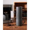 imagefamiware Coffee Mug Set for 4 Star 12 oz Catering Mugs Cup Set with Handle for Coffee Tea Cocoa Milk  Ceramic Stoneware Drinkware Set Cappuccino WhiteStarMatte Dark Charcoal