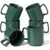 imagefamiware Coffee Mugs Set of 4 Nebula 14oz Coffee Mugs Ceramic Cup Set with Handle for Latte Tea Milk Cappuccino Cocoa MulticolorDark Green