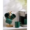 imagefamiware Coffee Mugs Set of 4 Nebula 14oz Coffee Mugs Ceramic Cup Set with Handle for Latte Tea Milk Cappuccino Cocoa MulticolorDark Green