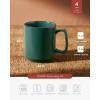 imagefamiware Coffee Mugs Set of 4 Nebula 14oz Coffee Mugs Ceramic Cup Set with Handle for Latte Tea Milk Cappuccino Cocoa MulticolorDark Green