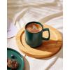 imagefamiware Coffee Mugs Set of 4 Nebula 14oz Coffee Mugs Ceramic Cup Set with Handle for Latte Tea Milk Cappuccino Cocoa MulticolorDark Green