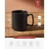 imagefamiware Coffee Mugs Set of 4 Nebula 14oz Coffee Mugs Ceramic Cup Set with Handle for Latte Tea Milk Cappuccino Cocoa MulticolorMatte Black