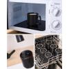 imagefamiware Coffee Mugs Set of 4 Nebula 14oz Coffee Mugs Ceramic Cup Set with Handle for Latte Tea Milk Cappuccino Cocoa MulticolorMatte Black