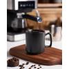 imagefamiware Coffee Mugs Set of 4 Nebula 14oz Coffee Mugs Ceramic Cup Set with Handle for Latte Tea Milk Cappuccino Cocoa MulticolorMatte Black