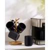 imagefamiware Coffee Mugs Set of 4 Nebula 14oz Coffee Mugs Ceramic Cup Set with Handle for Latte Tea Milk Cappuccino Cocoa MulticolorMatte Black