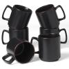 imagefamiware Coffee Mugs Set of 4 Nebula 14oz Coffee Mugs Ceramic Cup Set with Handle for Latte Tea Milk Cappuccino Cocoa MulticolorMatte Black