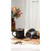 imagefamiware Coffee Mugs for 4 12 oz Mug Set Dringking Cup with Handle for Coffee Tea Cocoa Milk Milkyway serise WhiteMercuryBlack