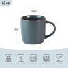 imagefamiware Coffee Mugs for 4 12 oz Mug Set Dringking Cup with Handle for Coffee Tea Cocoa Milk Milkyway serise WhiteMercuryCharcoal