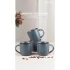 imagefamiware Coffee Mugs for 4 12 oz Mug Set Dringking Cup with Handle for Coffee Tea Cocoa Milk Milkyway serise WhiteMercuryCharcoal