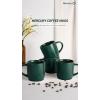 imagefamiware Coffee Mugs for 4 12 oz Mug Set Dringking Cup with Handle for Coffee Tea Cocoa Milk Milkyway serise WhiteMercuryDark Green