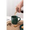 imagefamiware Coffee Mugs for 4 12 oz Mug Set Dringking Cup with Handle for Coffee Tea Cocoa Milk Milkyway serise WhiteMercuryDark Green